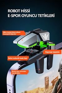 Black Pro X1 E-spor Oyun Tetikleri Pubg  Tuşu  Uyumlu (6 Parmak) ürün fotoğrafı
