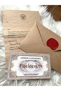 Harry Potter Özel Sihir Set Hogwarts Bina Seçimi Sonuç Kartı - Mektup - Platform 9 3/4 Bilet ürün fotoğrafı