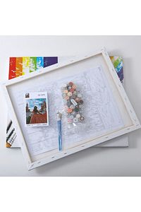 Cennet Bahçesi Sayılarla Boyama Seti Çerçeveli Kasnaklı (KY 385) ürün fotoğrafı