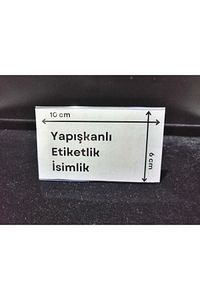 50 Adet C Tipi 6x10 Cm Depo Ürün Etiketliği Şeffaf Yapışkanlı Etiketlik Isimlik Raf Fiyat Etiketliği ürün fotoğrafı