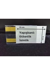 50 Adet C Tipi 6x10 Cm Depo Ürün Etiketliği Şeffaf Yapışkanlı Etiketlik Isimlik Raf Fiyat Etiketliği ürün fotoğrafı