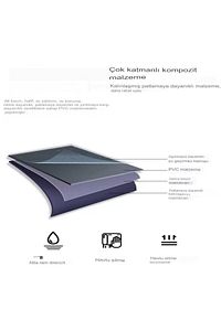 Tek Kişilik Mavi Şişme Yatak  Kamp Yatağı 183x76x23cm Ev Kamp Yatağı 183X76X23cm Pompa dahil değild ürün fotoğrafı