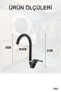Siyah Robot Siyah Tepe Yağmurlama Duş Seti Mutfak Banyo Lavabo Bataryası Set ürün fotoğrafı