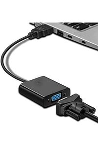 Tablet Projeksiyon Notebook Uyumlu Hdmi To Vga Kablo Siyah ürün fotoğrafı