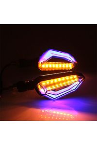 Amerikan Park Modüllü Çift Renk Motosiklet Sinyal Led Takımı 12v Drl Universal ürün fotoğrafı
