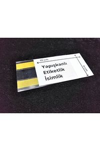 50 Adet C Tipi 6x10 Cm Depo Ürün Etiketliği Şeffaf Yapışkanlı Etiketlik Isimlik Raf Fiyat Etiketliği ürün fotoğrafı