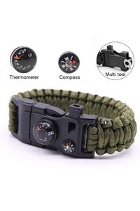 Paracord Cobra Survıval 15 In 1 Ateş Başlatıcılı Pusulalı Termometreli Bileklik ürün fotoğrafı