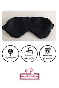 Saten Siyah Uyku Gözlüğü / Göz Bandı ürün fotoğrafı