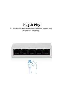 NR3 5 Port Switch 100Mbps Ethernet İnternet Dağıtıcı Ağ Hub Ev Ofis İçin ürün fotoğrafı