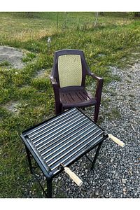 12 Kg Demir 40x50 Oluklu Köfteci Izgaralı Mangal Geçmeli Portatif Ayaklı 55 Cm Ayaklar ürün fotoğrafı