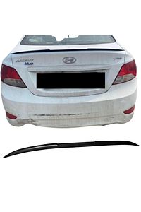 Hyundai Accent Blue 2011-2017 Yarasa Spoiler Esnek Plastik 122 cm Siyah ürün fotoğrafı