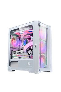 Beyaz Gaming Bilgisayar Kasası Rgb Kumandalı GM-210K ürün fotoğrafı
