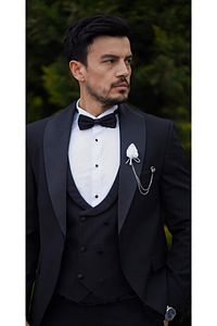 Damatlık Takım Elbise Smokin Siyah Slim Fit Full Set ürün fotoğrafı