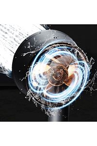 Turbo Fan Pervaneli 5 Fonksiyonlu Star Stop Su Tasarruflu Duş Başlığı Pervaneli Turbo El Duşu Siyah ürün fotoğrafı