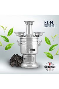 Ks14 (6 LT) Krom Kömürlü Semaver ürün fotoğrafı