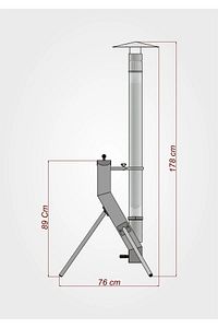 Pelet Sobası Bacasız Füze Model ürün fotoğrafı