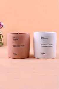 Kakao Ve Krema Kokulu Mum, Dekoratif Beton Mum ürün fotoğrafı