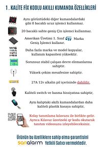 Universal Akıllı Öğrenebilen Garaj Kepenk Otopark Kumandası 433 Mhz ( 1. Kalite - St Işlemcili ) ürün fotoğrafı