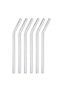 6 Adet Şeffaf Cam Pipet -eğimli Cam Pipet ürün fotoğrafı