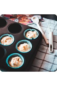 12'li Cupcake-mini Cheesecake Ve Muffin Için Yanmaz Tepsi - Kek, Kurabiye, Turta Ve Çörek Kalıbı ürün fotoğrafı