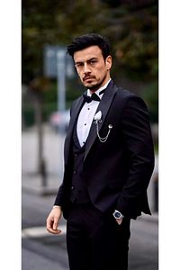 Damatlık Takım Elbise Smokin Siyah Slim Fit Full Set ürün fotoğrafı