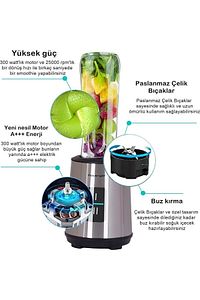 Fitmix Kişisel Smoothie Blender Kişisel Blender 600ml Meyve Sıkacağı ürün fotoğrafı