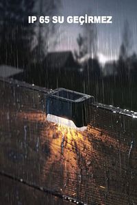1 Adet Solar Güneş Enerjili Köşebent Merdiven Veranda Bahçe Led Lamba Tekli Dekor Bahçe Aydınlatma ürün fotoğrafı