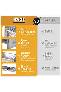 Katlanır Mangal, Paslanmaz Çelik Krom, Barbekü Kömür Mangalı, Izgaralı, Taşınabilir Pratik Mangal ürün fotoğrafı