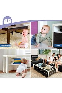 Krem Kalın Kauçuk 2mt Bebek Çocuk Masa Sehpa Kenar Ve 4 Adet Köşe Darbe Koruma (3M BANT DAHİL) ürün fotoğrafı