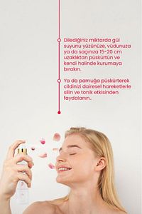 Gül Suyu Gözenek Sıkılaştırıcı Aydınlatıcı Ve Arındırıcı Tonik %100 Doğal Ve Saf 100 ml ürün fotoğrafı