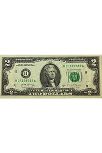 Amerika 2013 Yılı 2 Dolar Yabancı Kağıt Para Çil (UNC) Koleksiyon Para ürün fotoğrafı