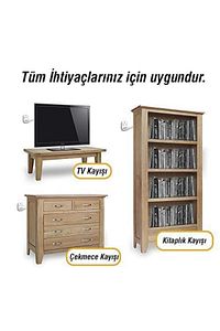 Tv-beyaz Eşya-mobilya V.b.sabitleme Ve Deprem Güvenliği Kayışı-metal Başlıklı-çelik Tokalı ürün fotoğrafı