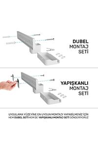 Çok Amaçlı Pano Organizatör Set 2 ( 6 X 40 Cm ) Beyaz ürün fotoğrafı