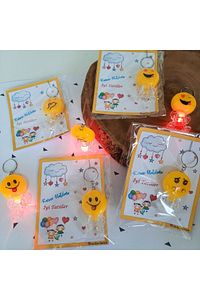 5 Adet Karne Hediyesi Işıklı Emoji Anahtarlık-çocuk Bayram Hediyelik-yarıyıl Sömestır Hediye ürün fotoğrafı
