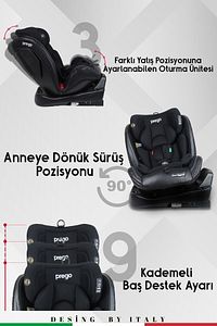 Profix Pro Signal 360 Derece Dönebilen 0-36 Kg Isofixli Oto Koltuğu ürün fotoğrafı