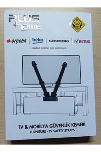Tv-beyaz Eşya-mobilya V.b.sabitleme Ve Deprem Güvenliği Kayışı-metal Başlıklı-çelik Tokalı ürün fotoğrafı