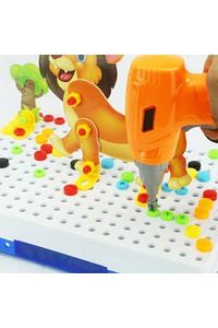 11b Matkaplı Vidalama Ve 3d Yaratıcı Mozaik Puzzle 198 Parça Creative Portable Box Yapı Lego Oyunu ürün fotoğrafı