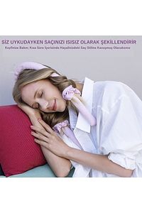 Isısız Saç Şekillendirme Seti Pudra Pembe Saten Saç Sosisi Saç Bigudisi Seti Saç Şekillendirici ürün fotoğrafı