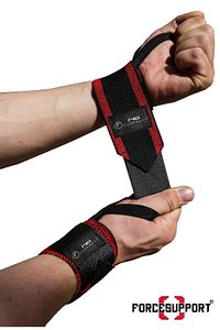 Force Fitness Crossfit Body Ağırlık Destek Bilekliği Siyah-kırmızı Şeritli (2 ADET) Şk-122 ürün fotoğrafı