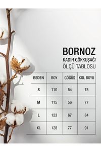 %100 Pamuk Gökkuşağı Kimono Yaka Kapşonlu Kadın Bornoz ürün fotoğrafı