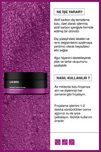 Aktif Karbonlu Diş Beyazlatıcı Toz | Sigara, Çay & Kahve Lekelerine Karşı | Doğal Formül | 50g ürün fotoğrafı