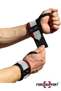 Force Fitness Crossfit Body Ağırlık Destek Bilekliği Siyah-kırmızı-beyaz (2 ADET) Şk-125 ürün fotoğrafı