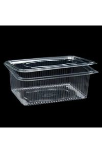 Plastik Sızdırmaz Kap 1000 Gr Cc Kullan At Tek Kullanımlık Plastik Kapaklı Kase 10 Adet ürün fotoğrafı