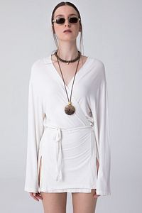 Ultra Soft Zoe Kimono Beyaz ürün fotoğrafı