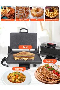 Çok Amaçlı Tost Lahmacun Ekmek Bazlama Ve Izgara Makinesi ürün fotoğrafı