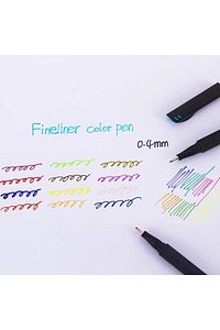 12 Renk Fineliner Kalem Seti Ince Uçlu Çizim Ve Yazı,not,çizim Ve Sketc Kalemi ürün fotoğrafı