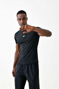 Erkek Compression T-Shirt Kısa Kollu Spor Fitness Body ürün fotoğrafı