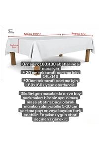 Organik Ham Keten Krem Ponponlu Masa Örtüsü ürün fotoğrafı