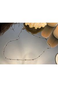 Gümüş Renk Mini Toplu Zincir Bel Aksesuarı (60+10cm) ürün fotoğrafı