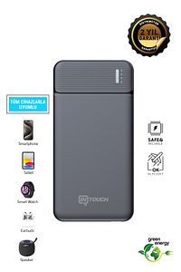 10.000 Mah Max-ın Slim Powerbank, Siyah Taşınabilir Şarj Cihazı Typec ürün fotoğrafı